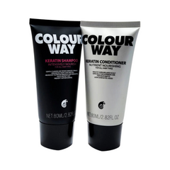 Colour Way Keratin Anti-grease & Moisturizing Shampoo + Keratin Nutrient Nourishing Conditioner 80ml
