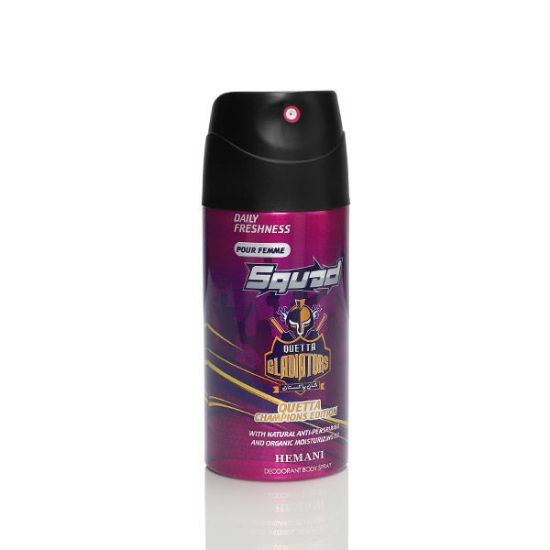 Hemani Squad Quetta Champions Edition Deodorant Body Spray for Women 150ml