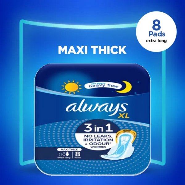 Buy Always 3-in-1 Maxi Thick (Long) Sanitary Pads Value Pack, 30