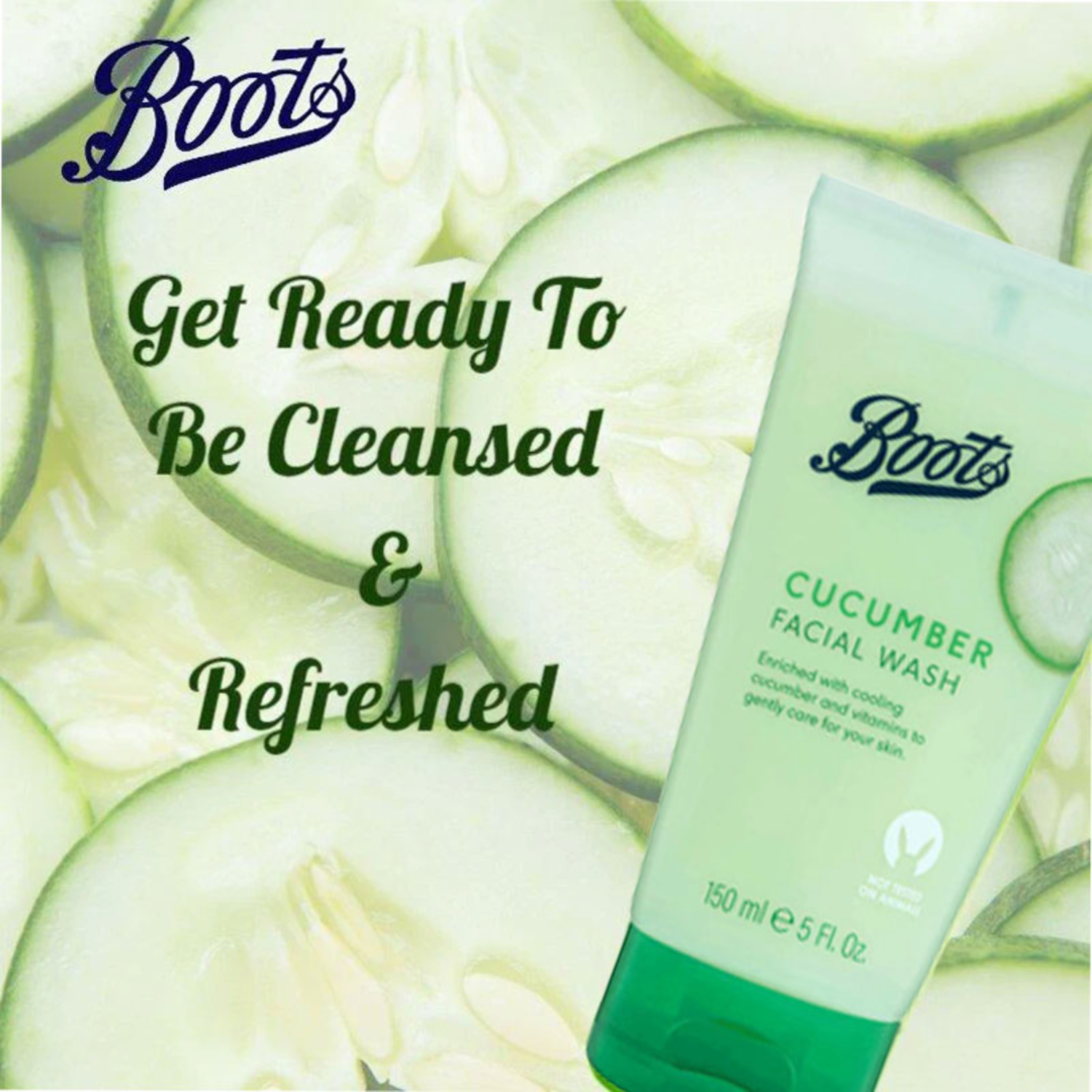 Boots cucumber facial wash price hot sale