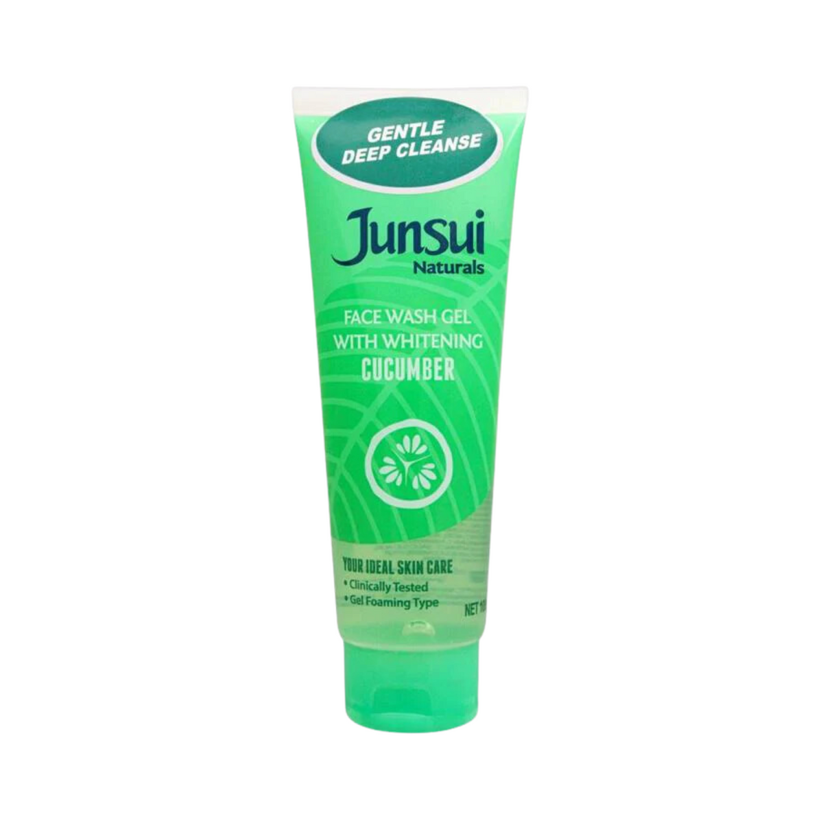 junsui-whitening-face-wash-gel-with-whitening-cucumber-100g