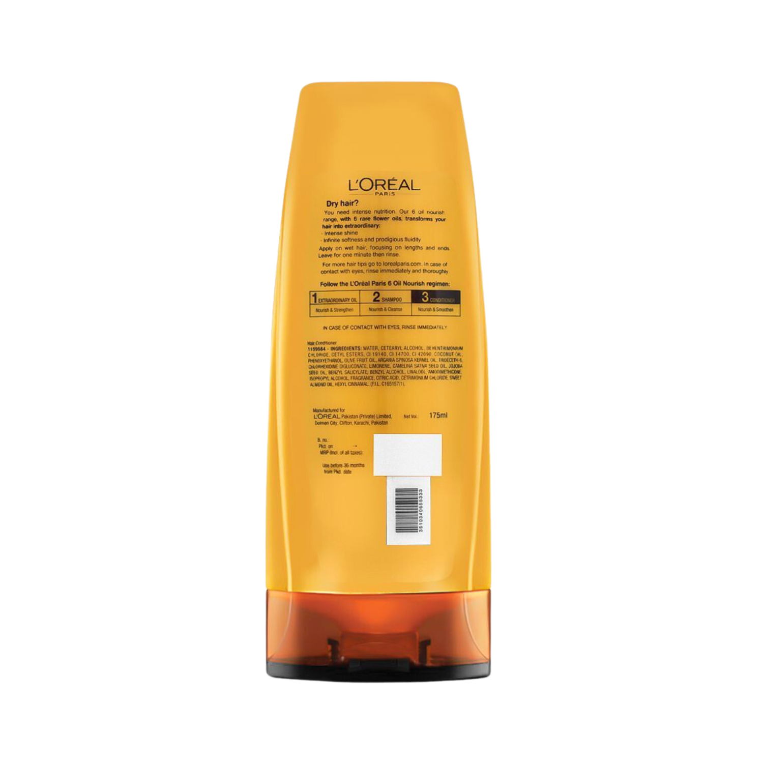 loreal-paris-6-oil-nourish-scalp-hair-nourishing-conditioner-for-all-hair-types-pk-175ml