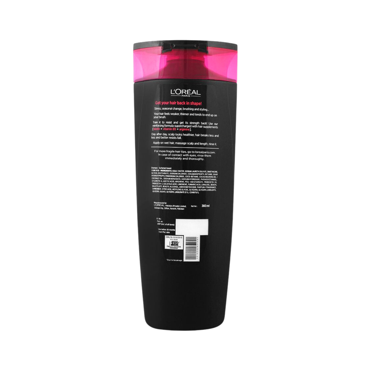 loreal-paris-elvive-fall-resist-reinforcing-shampoo-pk-360ml