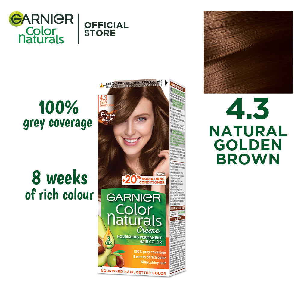 Garnier Color Naturls Creme Hair Color Golden Brown 4.3