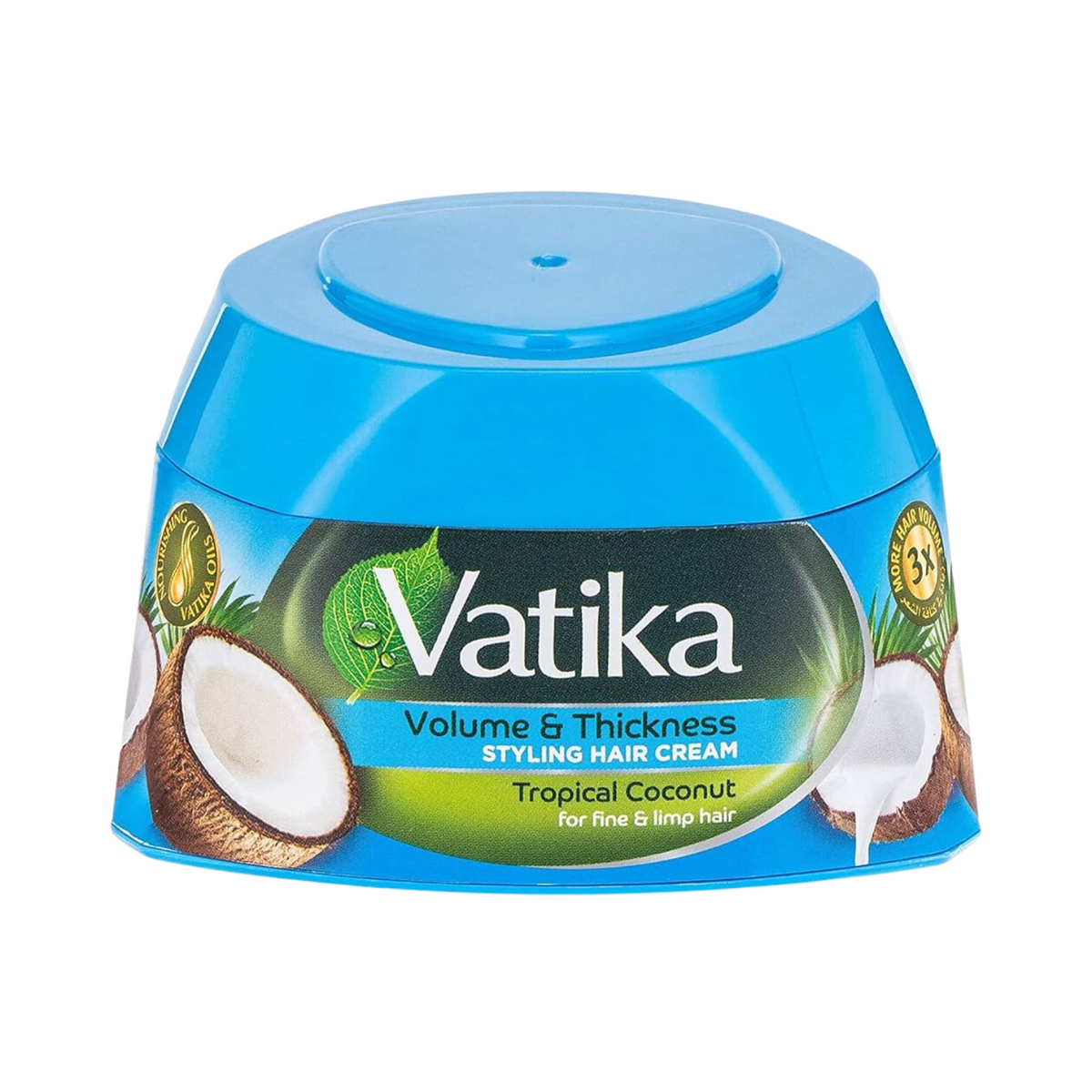 Vatika Volume & Thickness Styling Hair Cream with Tropical Coconut for fine & limp hair 140ml