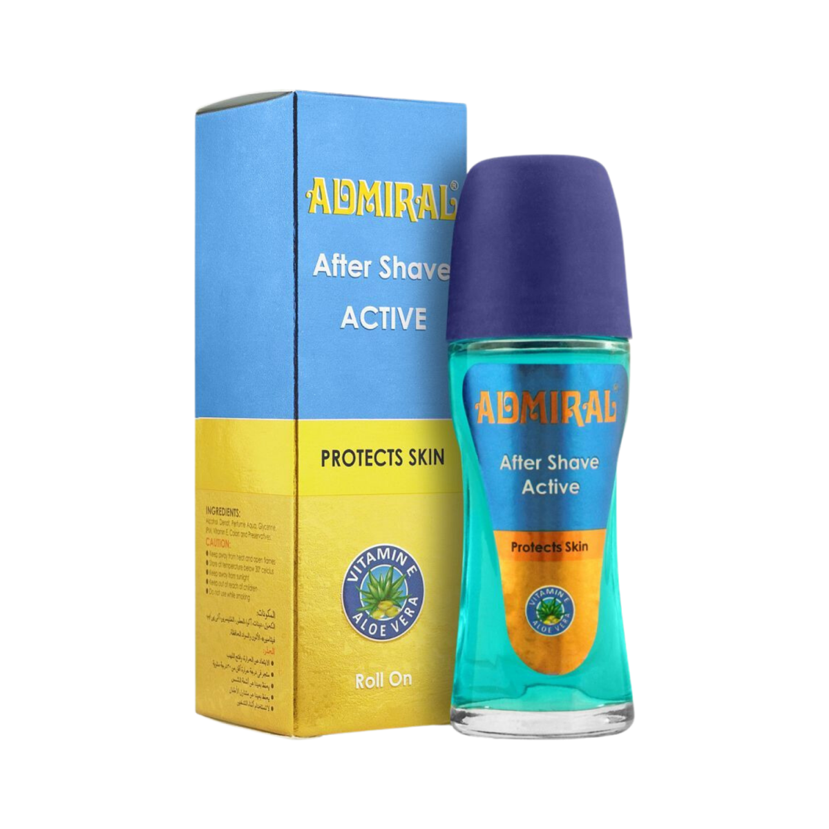 Admiral After Shave Active Roll On Protects Skin With Vitamin E & Aloe Vera 50ml - Gift Point
