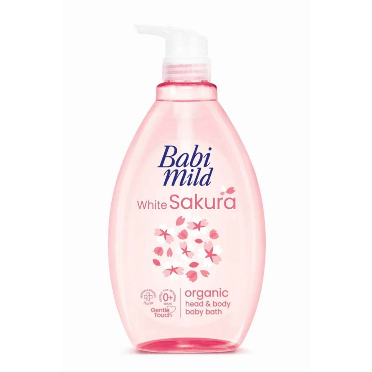 Babi Mild White Sakura Organic Head & Body Baby Bath 800ml - Gift Point