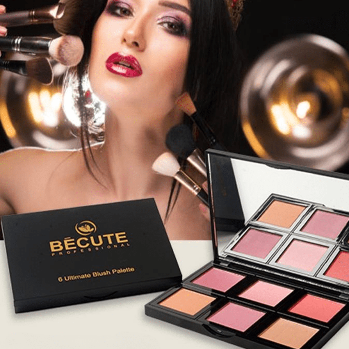 Becute Blush On Palette 6 Color Multi Colors Shades - Gift Point
