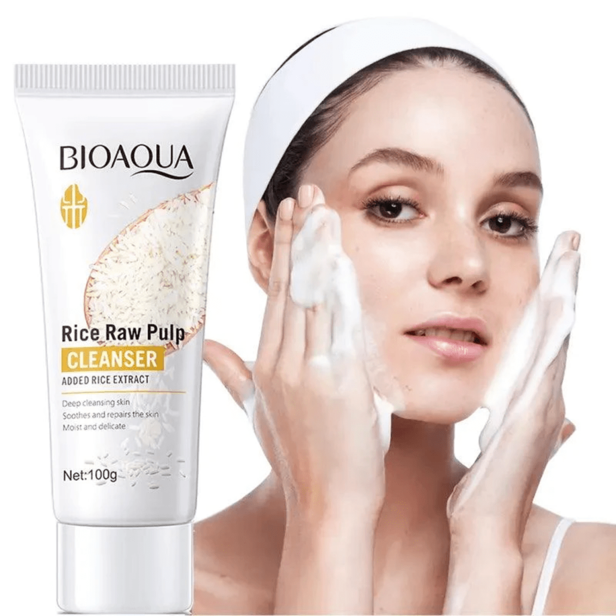 Bioaqua Rice Raw Pulp Cleanser 100g - Gift Point