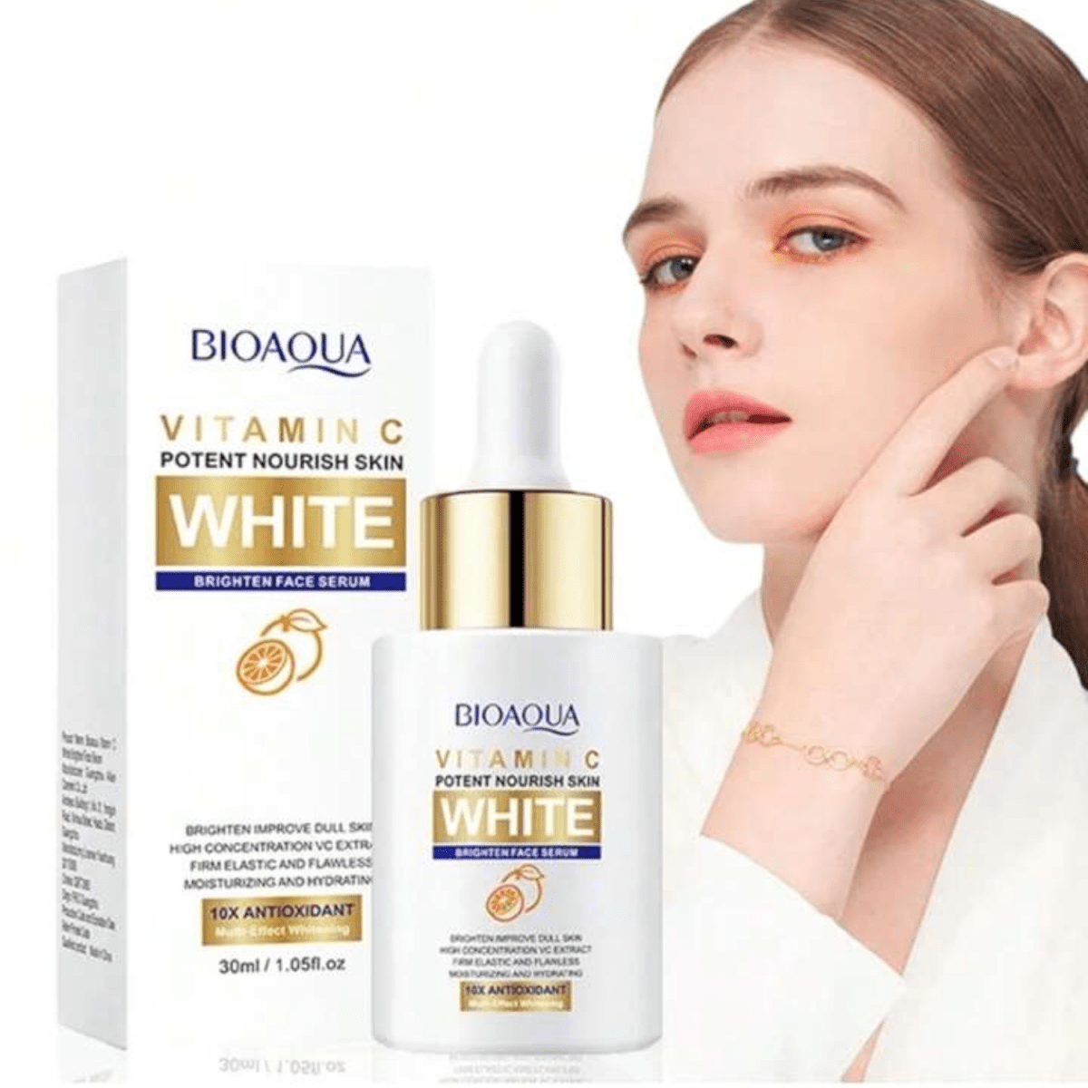 Bioaqua Vitamin C White Brighten Face Serum 30ml - Gift Point