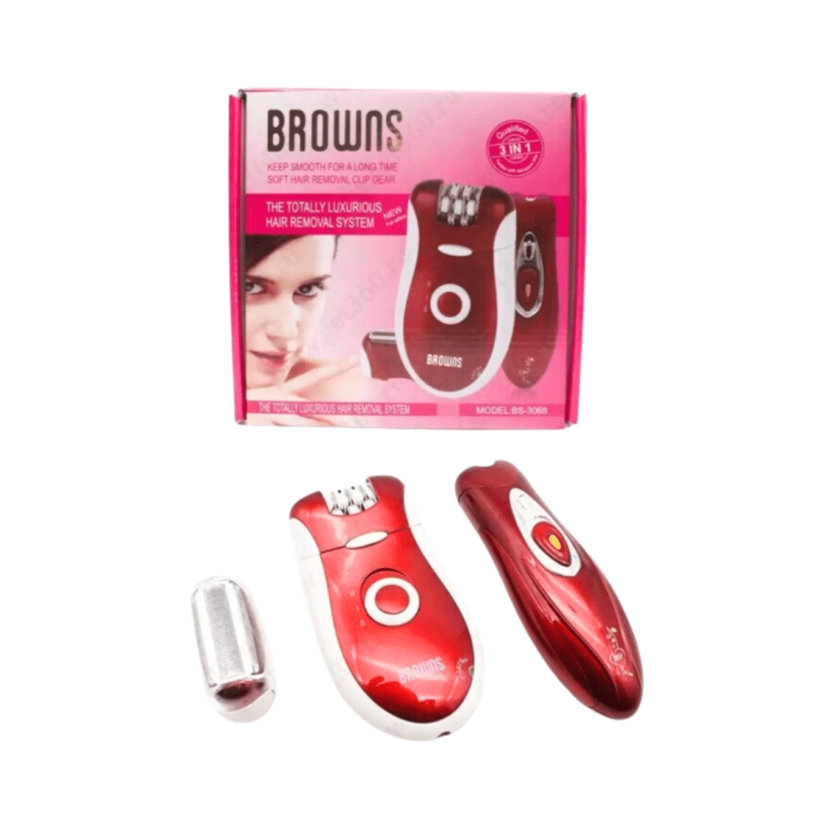 Browns 3in1 Epilator Hair Removal Bs-3068 - Gift Point
