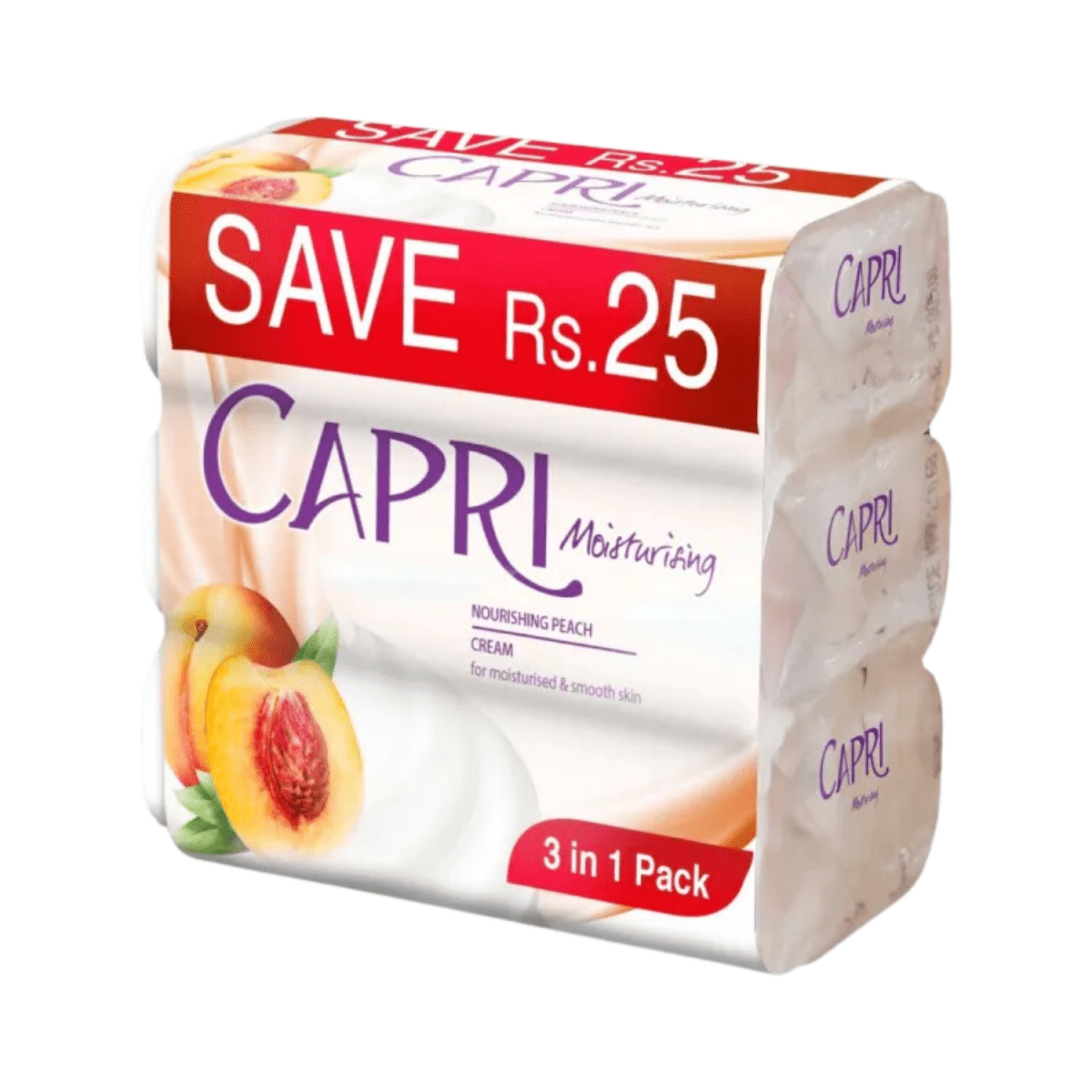 Capri Nourishing Peach Soap 3 in 1, 120g - Gift Point