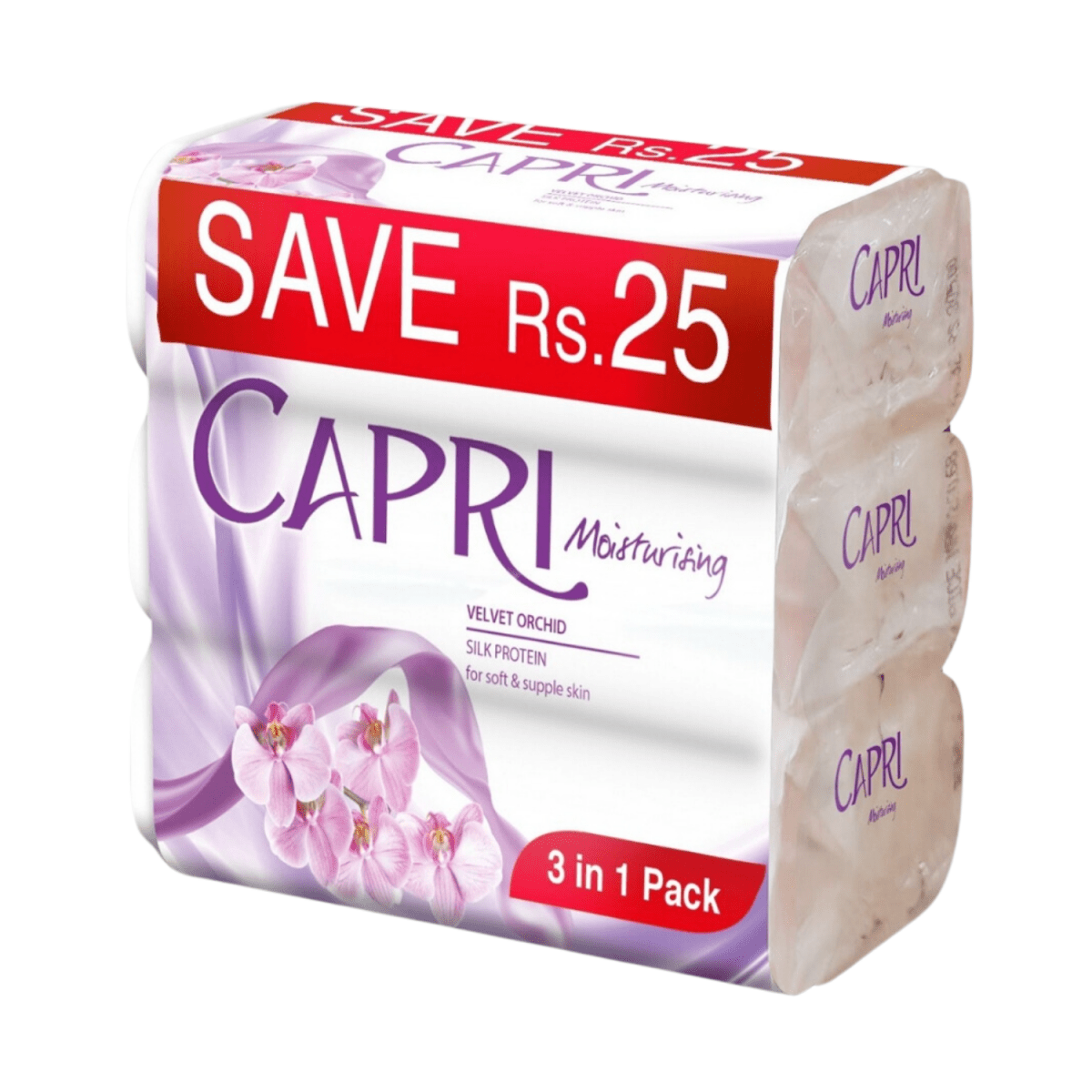 Capri Velvet Orchid Soap 3 in 1, 120g - Gift Point