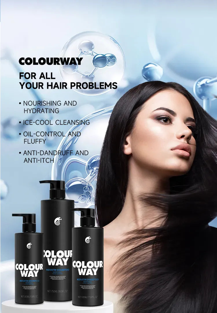 COLOURWAY Keratin Menthol Shampoo 300ml