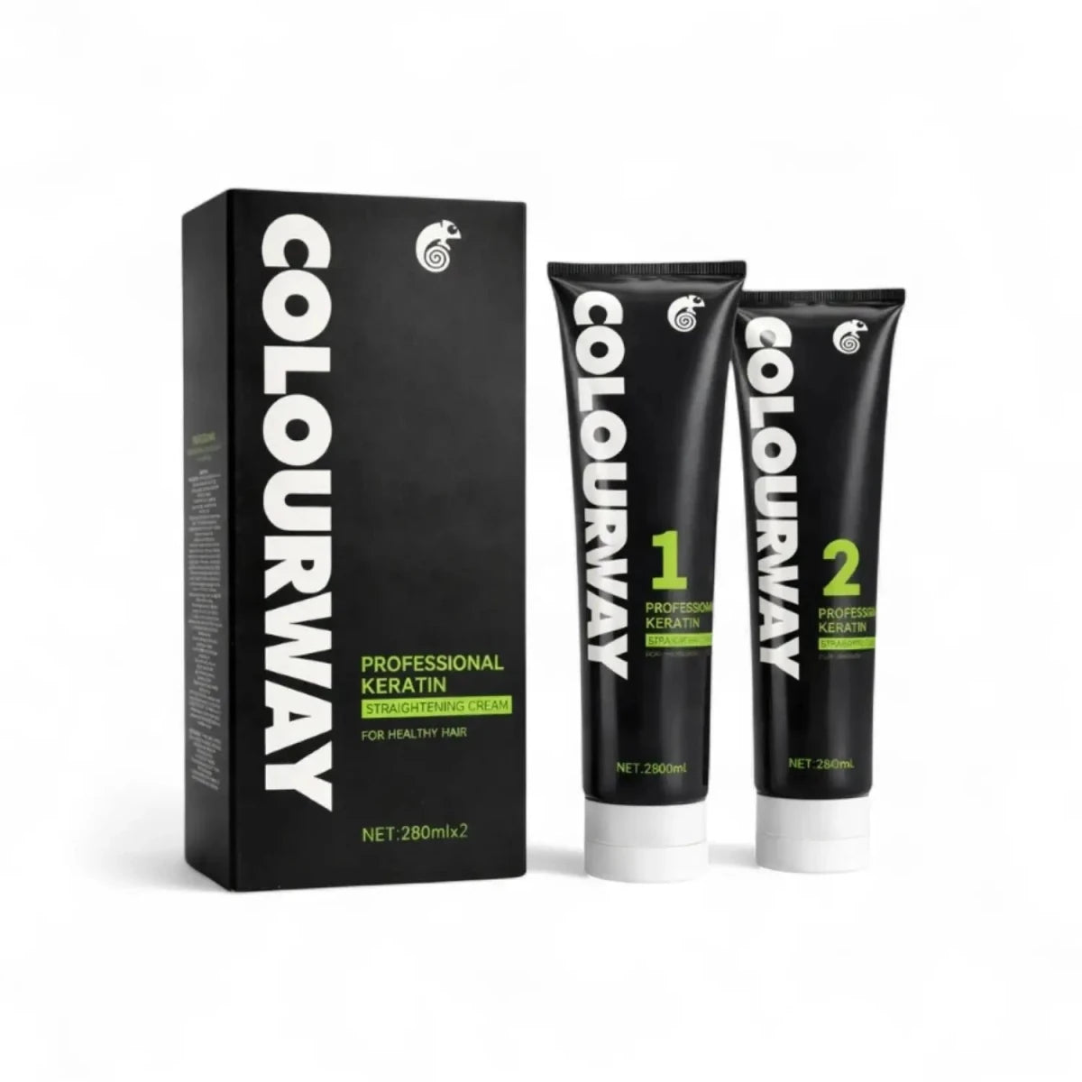 COLOURWAY Professional Keratin Straightening Cream For Damaged Hairs 280ml*2 - Gift Point