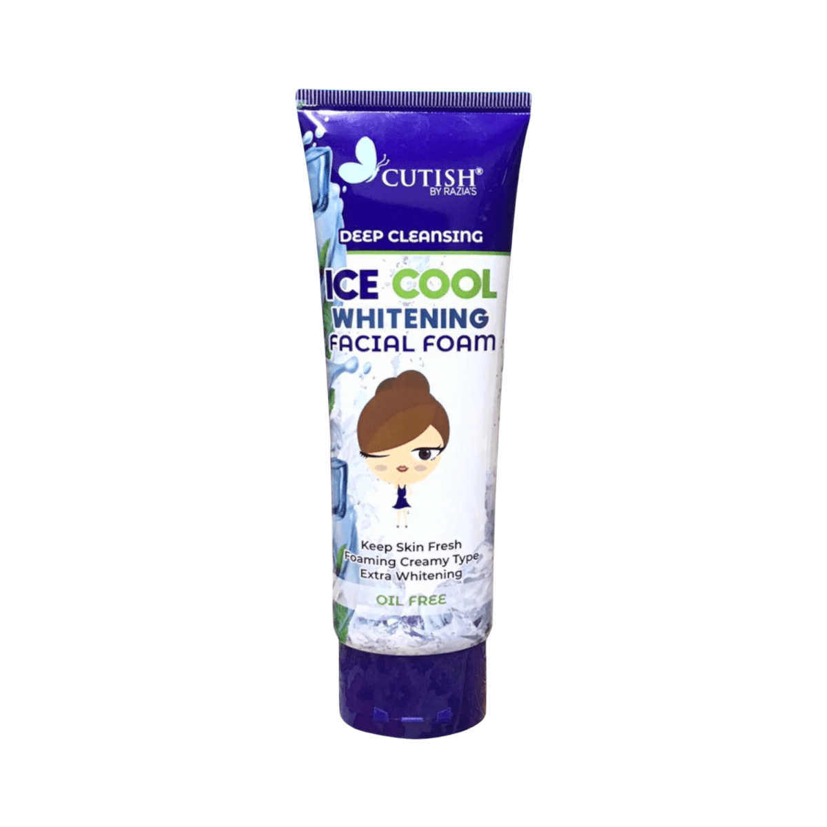 Cutish Ice cool Deep Cleansing Facial Foam Face Wash 100g - Gift Point