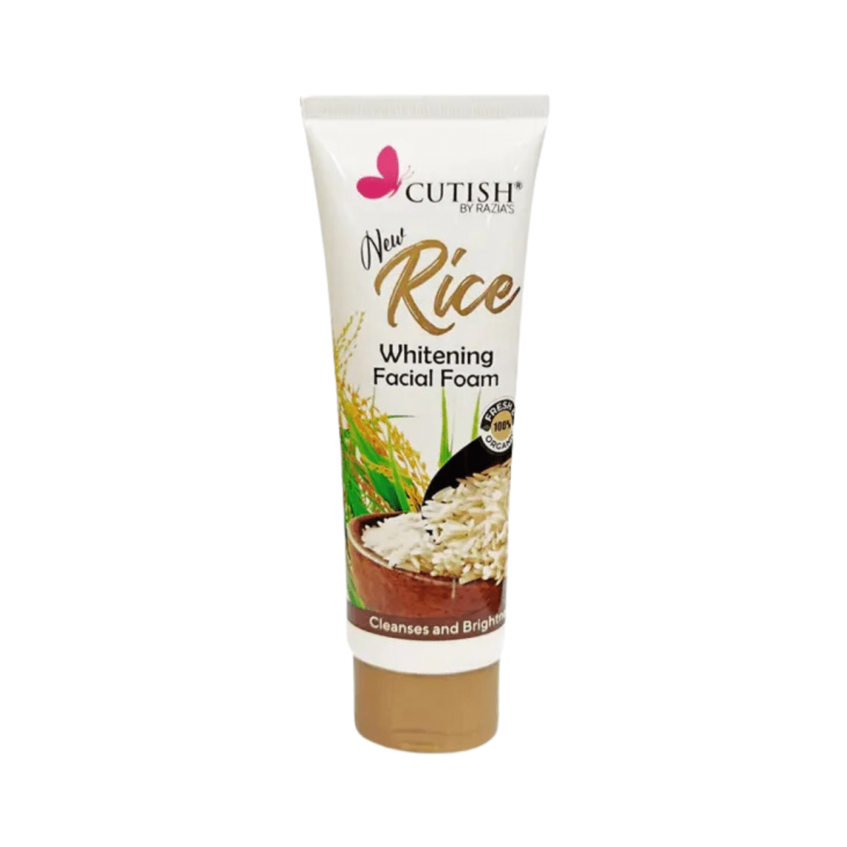 Cutish New Rice Whitening Facial Foam 100g - Gift Point