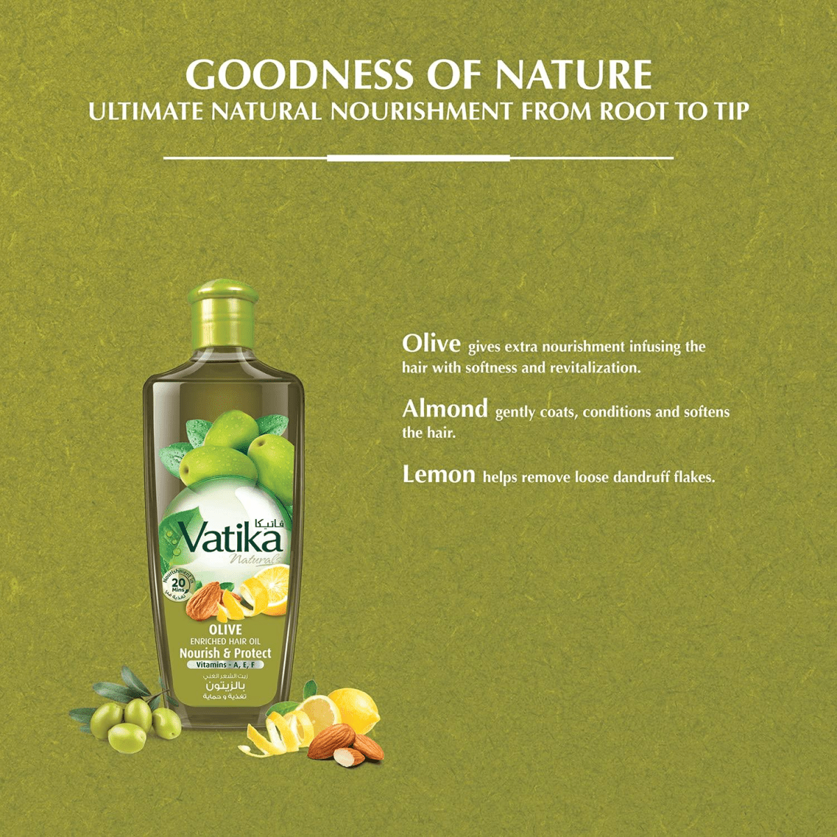Dabur Vatika naturals Olive Enriched Hair Oil 200ml - Gift Point