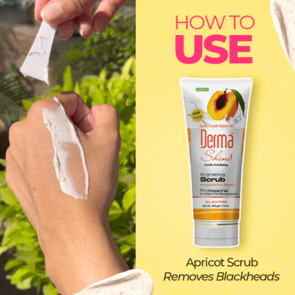 Derma Shine Brightening Apricot Scrub 200g - Gift Point