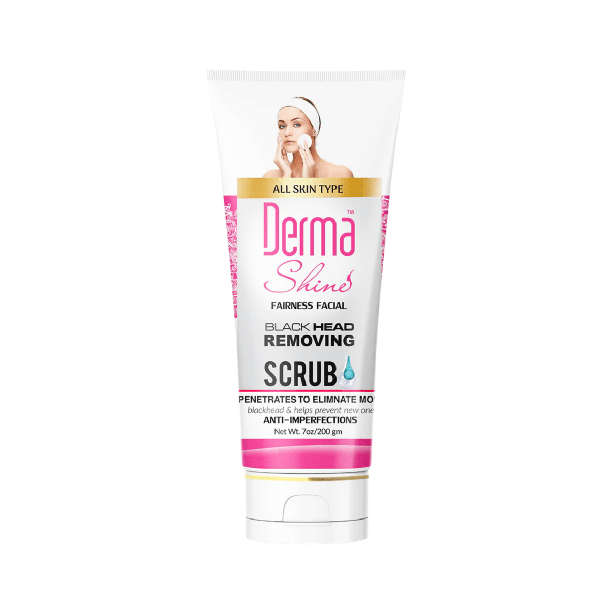 Derma Shine Fairness Facial Black head Removing Scrub 200ml - Gift Point