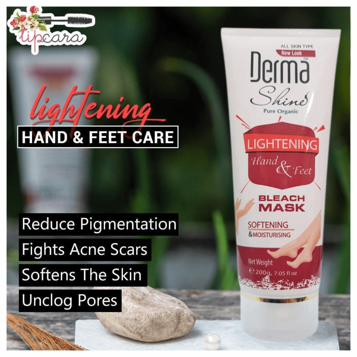 Derma Shine Hand and Feet Lightening Bleach Mask 200g - Gift Point