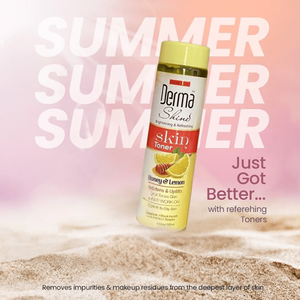 Derma Shine Honey & Lemon Skin Toner 320ml - Gift Point