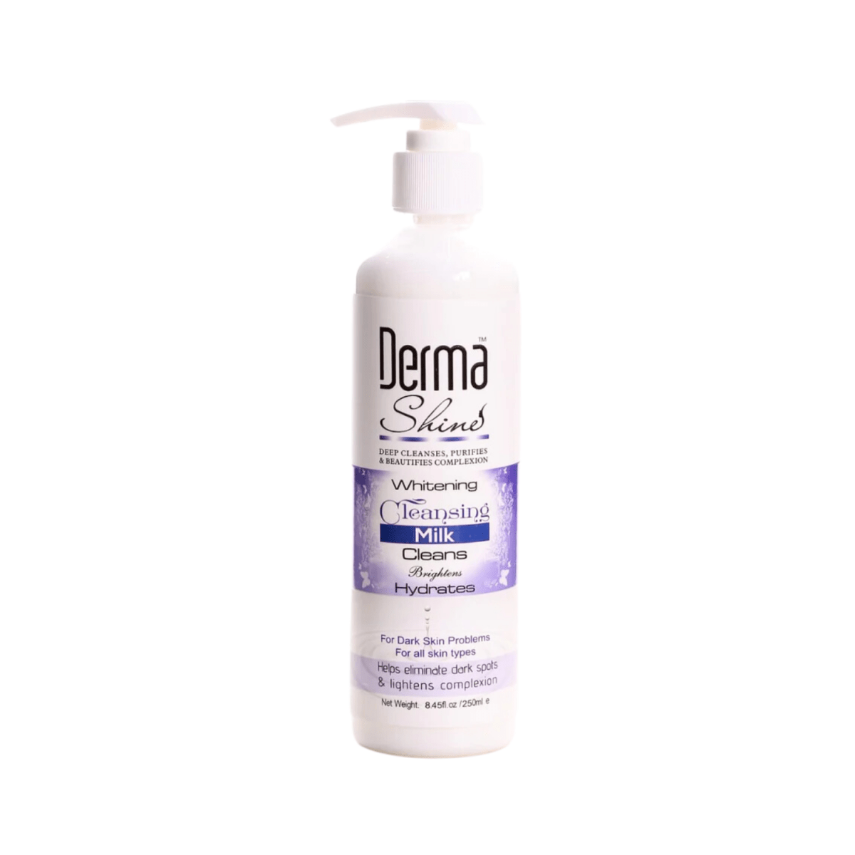 Derma Shine Whitening Cleansing Milk All Skin Types 250ml - Gift Point