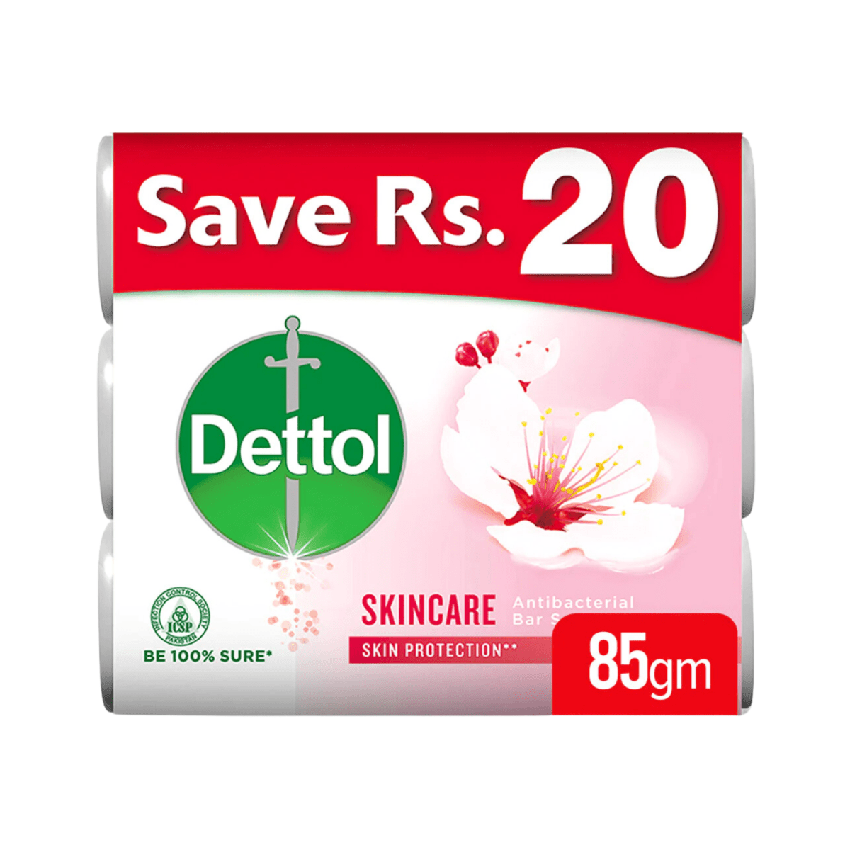 Dettol Skincare Antibacterial Soap 3 in 1, 85g - Gift Point