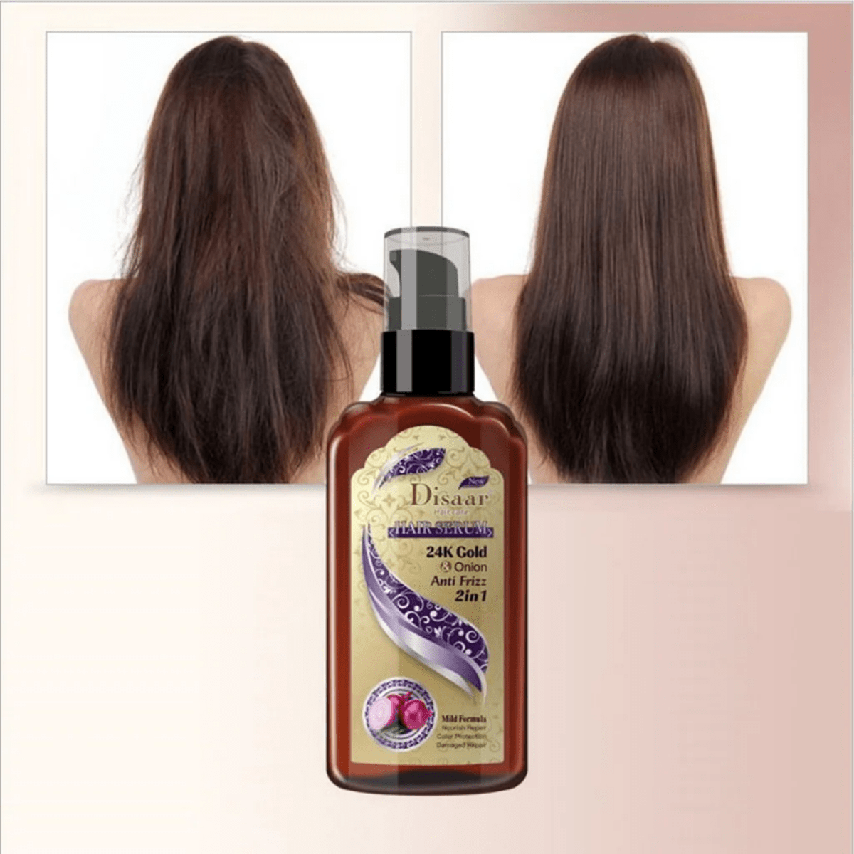 Disaar 24K Gold & Onion Hair Serum 120ml - Gift Point