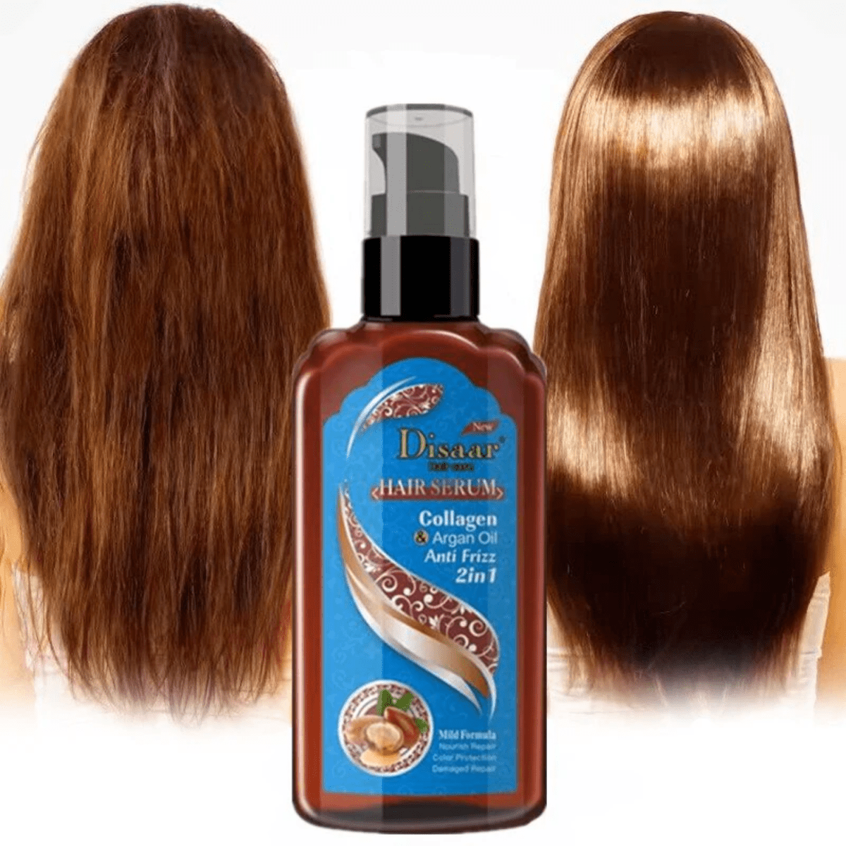Disaar Collagen & Argan Oil Anti Frizz 2 in 1 Hair Serum 120ml - Gift Point