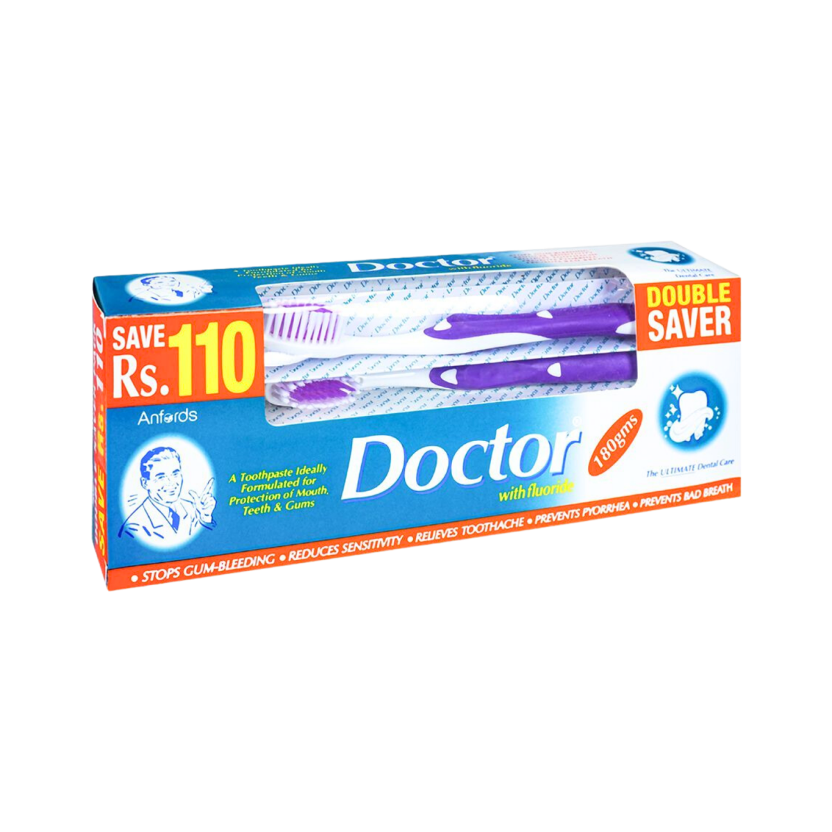 Doctor Toothpaste With Fluoride Double Saver 180g - Gift Point
