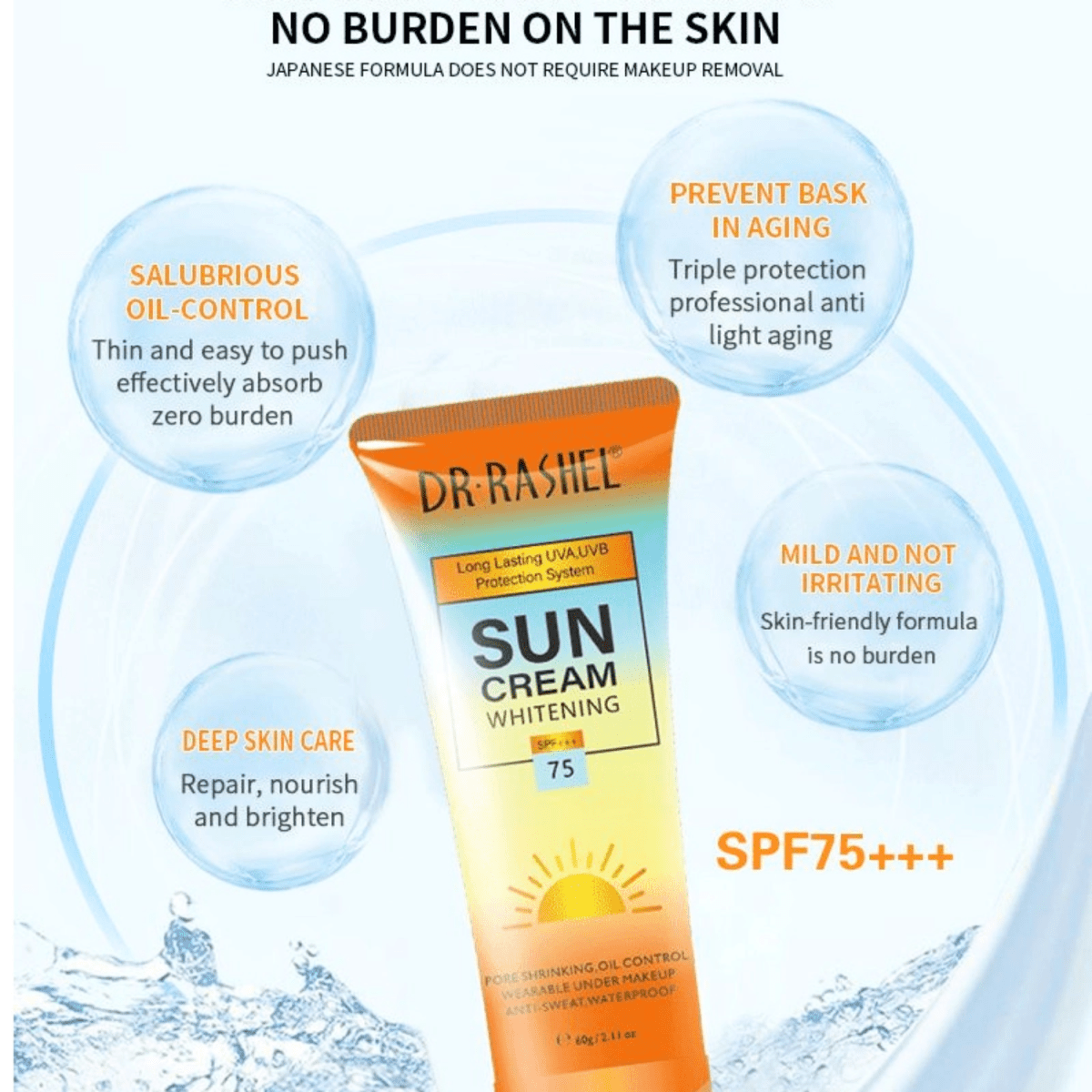 Dr. Rashel Sun Cream Whitening SPF 75, 60g - Gift Point