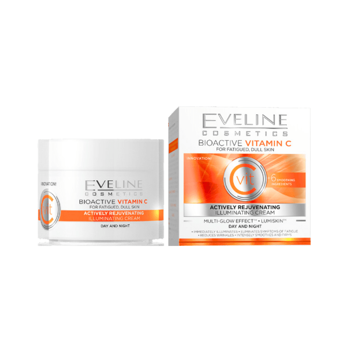 Eveline Bio Active Vitamin C Actively Rejuvenating Illuminating Day & Night Cream 50ml - Gift Point