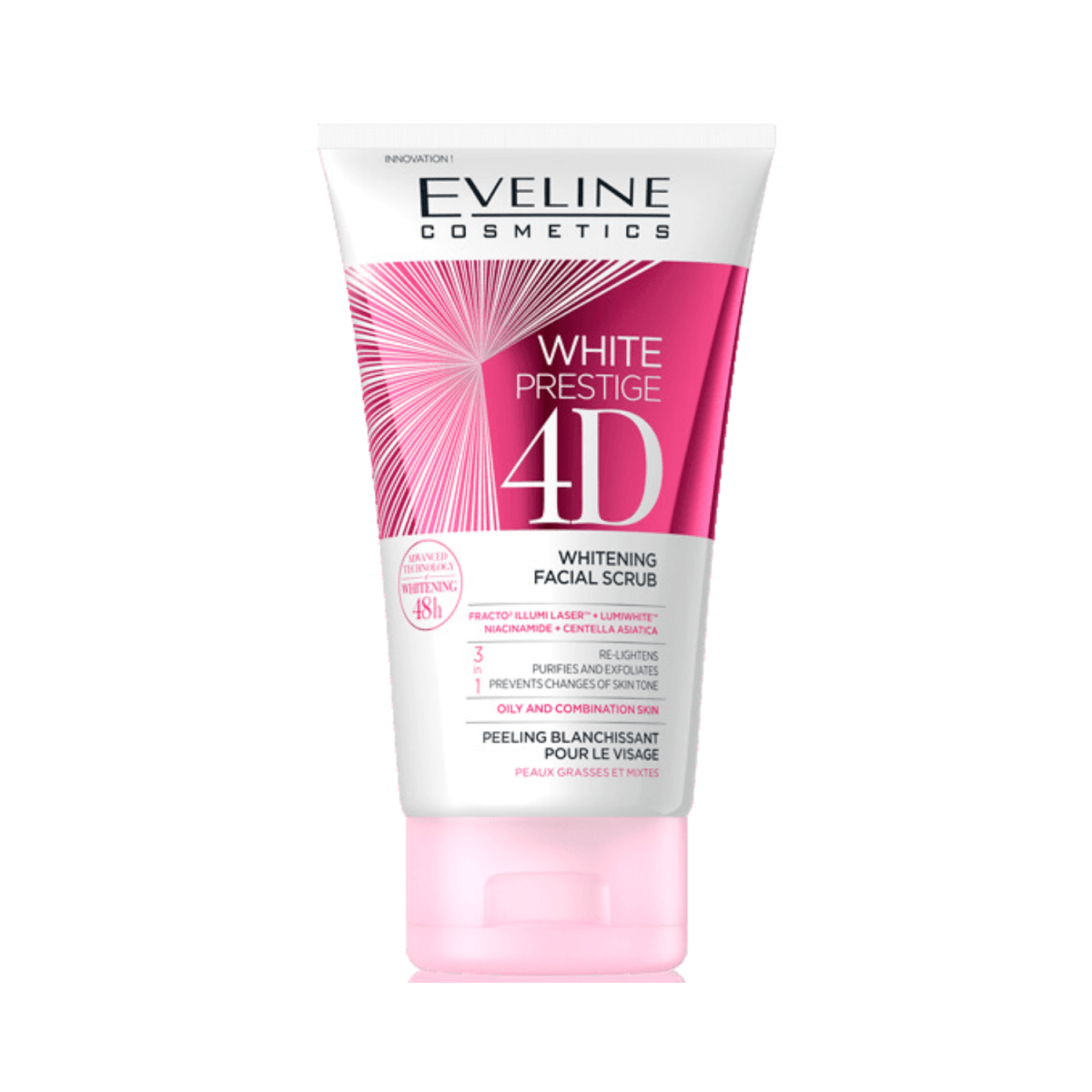 Eveline Cosmetics White Prestige 4D Whitening Facial Scrub 150ml - Gift Point