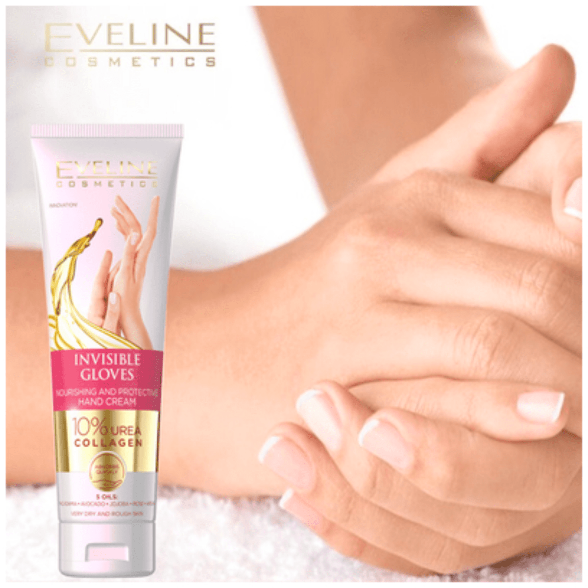 Eveline Invisible Gloves 10% Urea Hands Cream 100ml - Gift Point