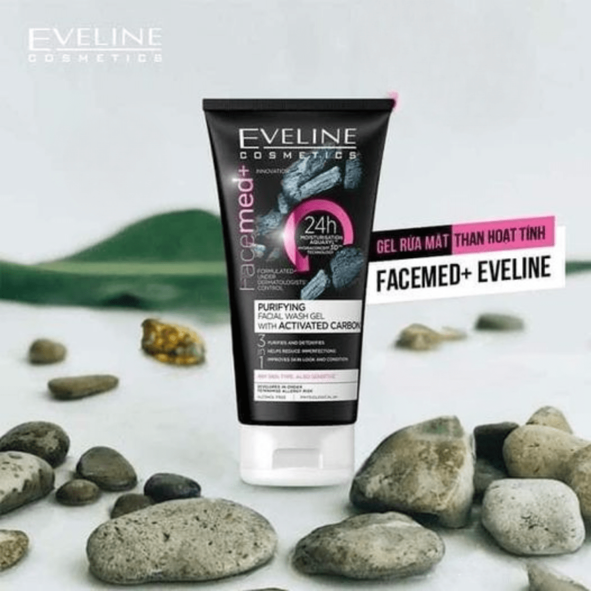 Eveline Purifying Facial Wash Gel With Activated Carbon 150ml - Gift Point