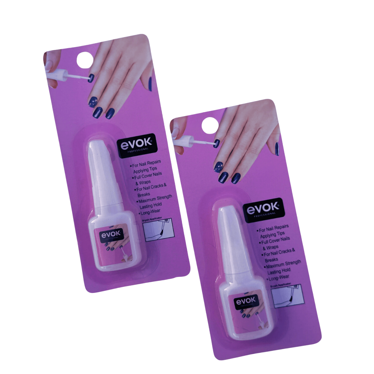 Evok Professional Nail Glue Maximum Strength & Long-Wear Adhesive (Brush Applicator) - Gift Point