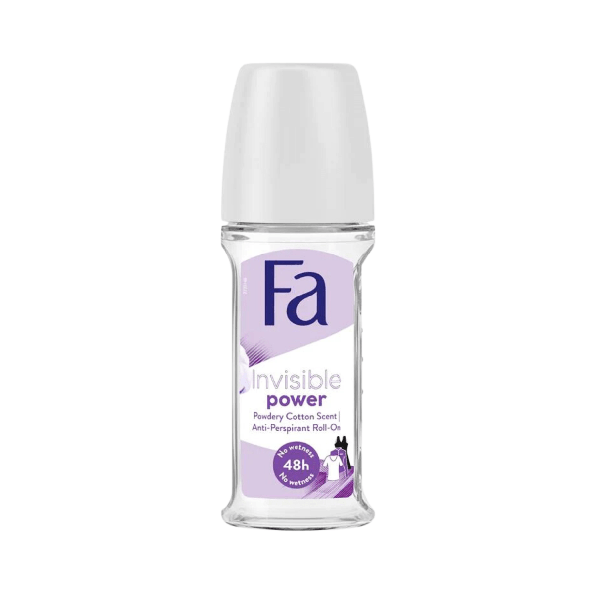 FA Anti-Perspirant Invisible Power Powdery Cotton Scent Roll on 50ml - Gift Point
