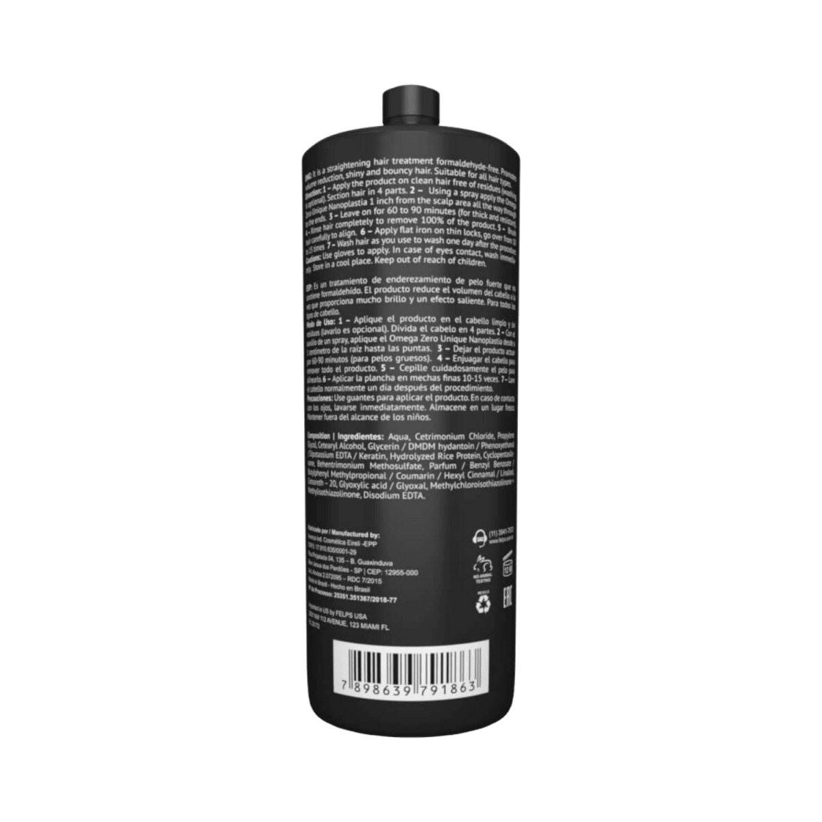 FELPS OMEGA ZERO BLACK NANOPLASTIA THERMAL SEALING 1000ML - Gift Point