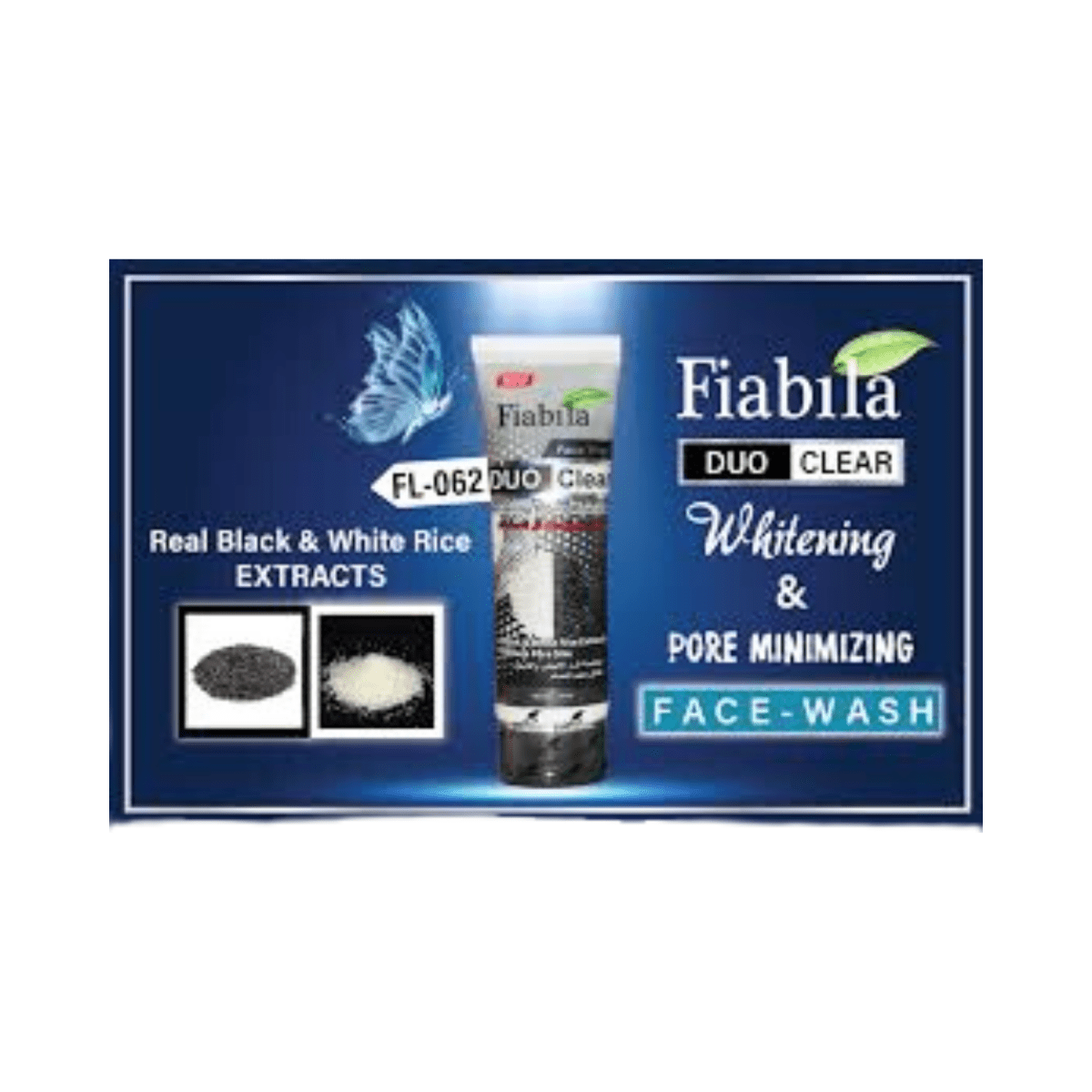 Fiabila Duo Clear Rice Whitening Face Wash 100ml - Gift Point