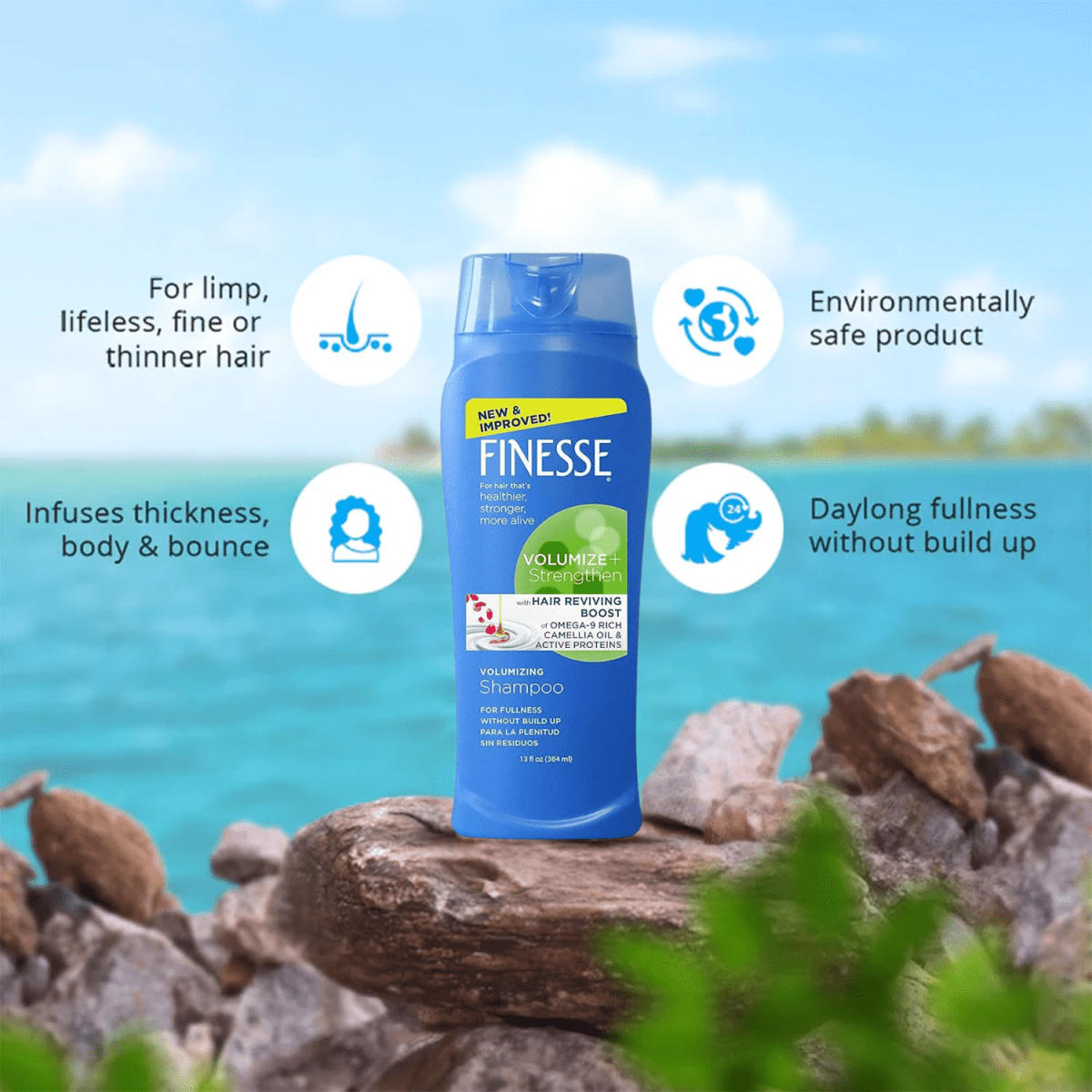 Finesse Volumize + Strengthen Volumizing Shampoo 384ml - Gift Point
