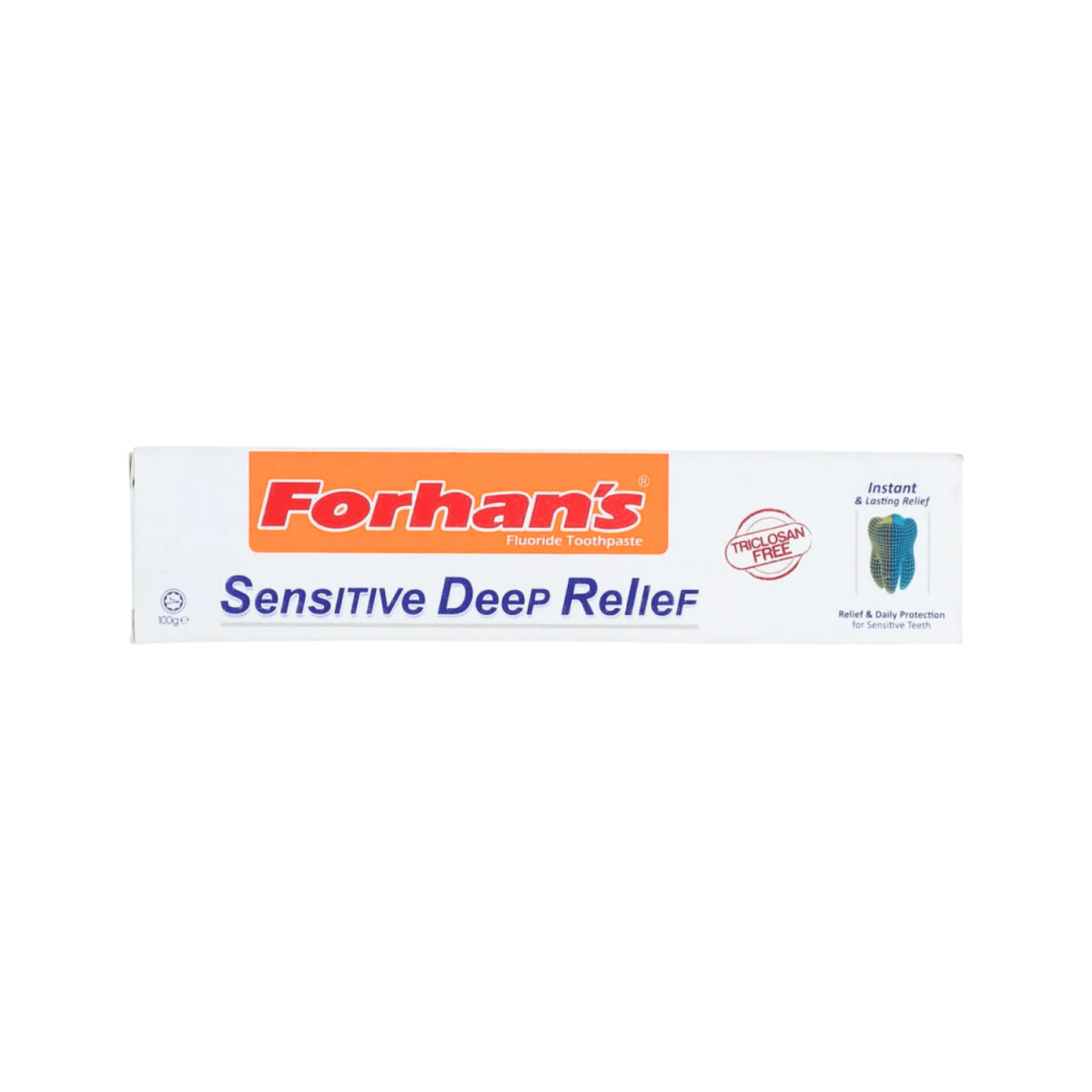Forhan's Sensitive Deep Relief Flouride Toothpaste, Triclosan Free 100g - Gift Point