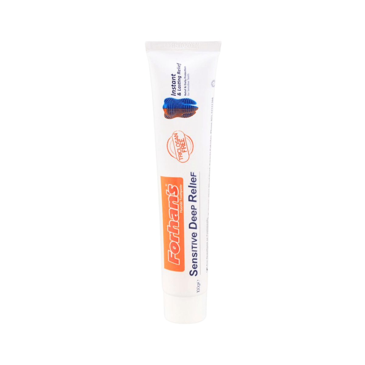 Forhan's Sensitive Deep Relief Flouride Toothpaste, Triclosan Free 100g - Gift Point