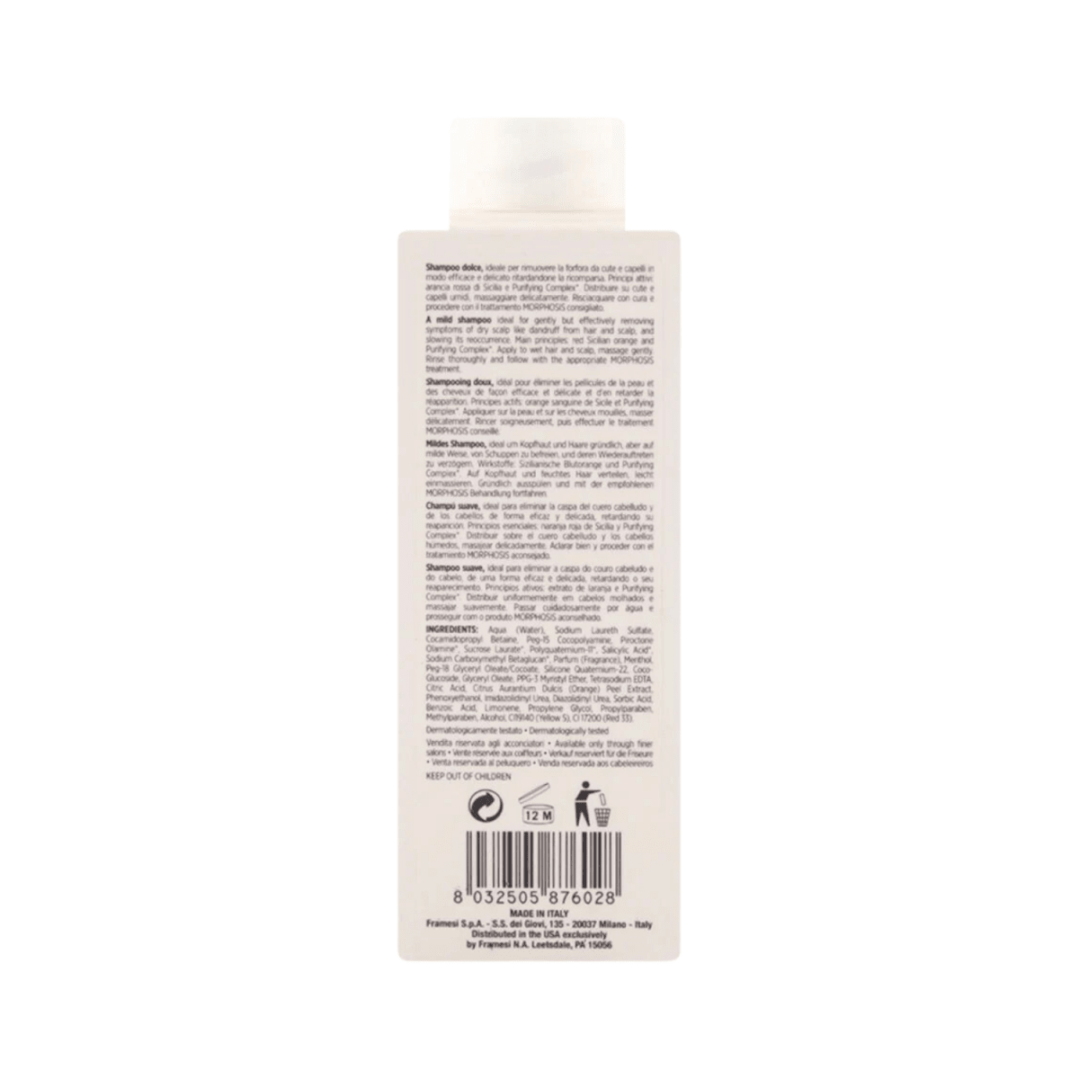 Framesi Morphosis Hair Treatment Line Purifying Shampoo 250ml - Gift Point