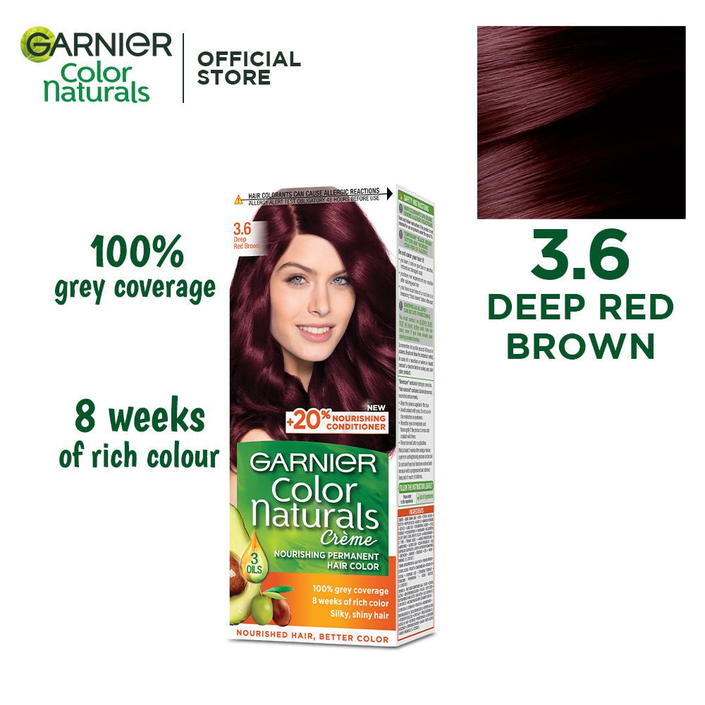 Garnier Color Naturls Creme Hair Color Deep Red Brown 3.6 - Gift Point