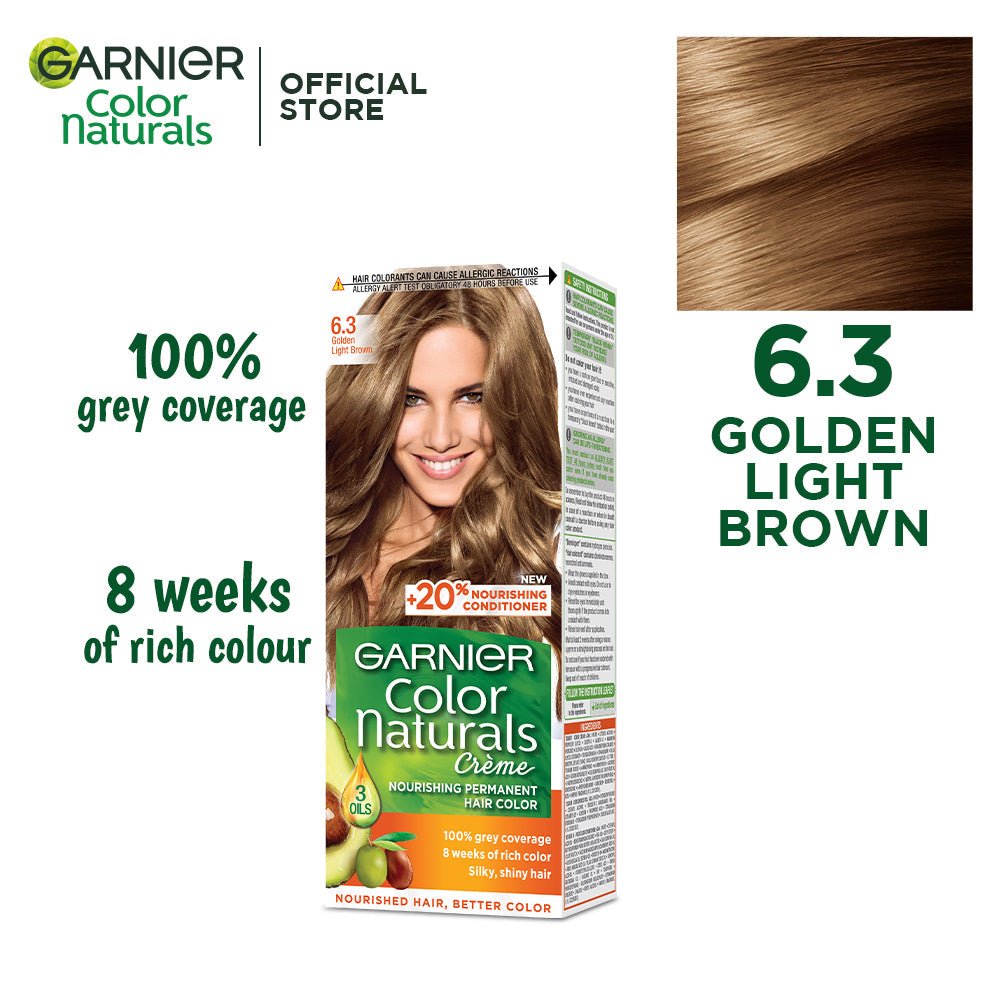 Garnier Color Naturls Creme Hair Color Golden Light Brown 6.3 - Gift Point