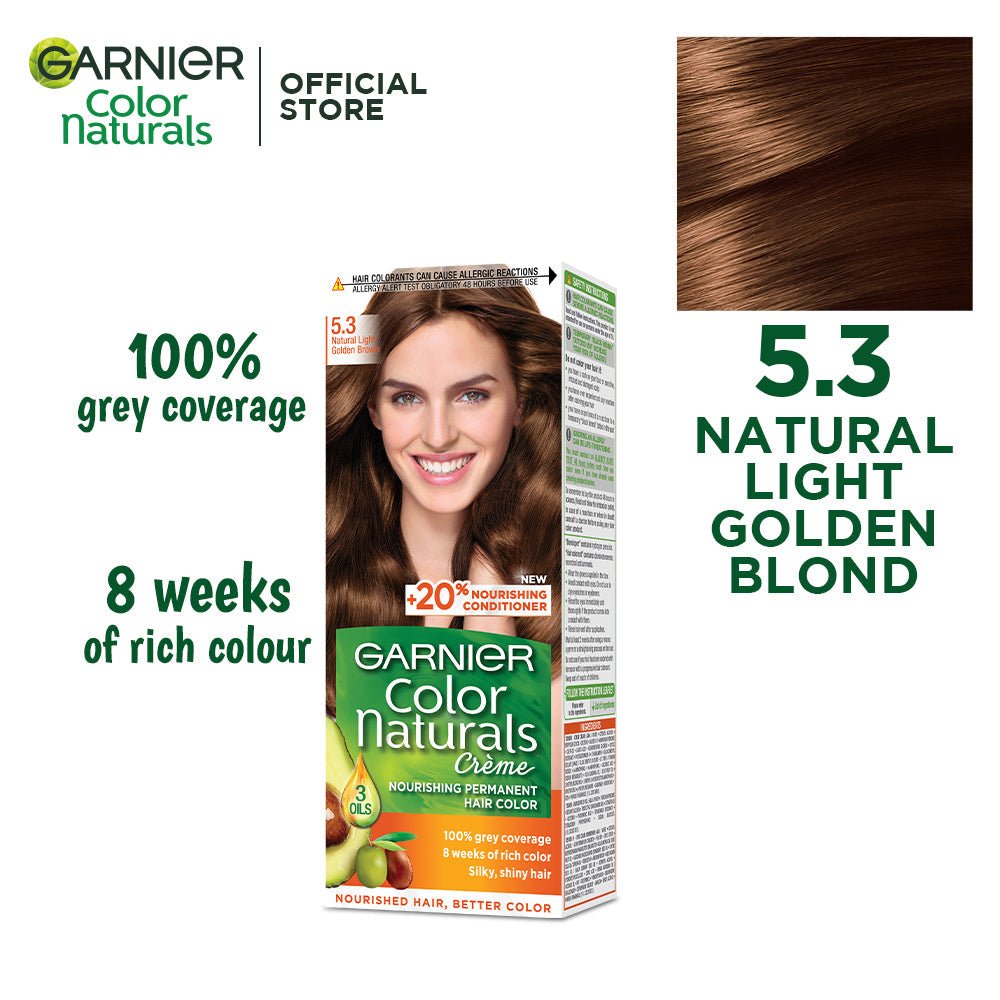 Garnier Color Naturls Creme Hair Color Light Golden Brown 5.3 - Gift Point