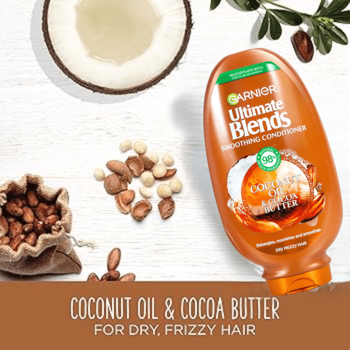 Garnier Ultimate Blends Coconut Oil & Cocoa Butter Conditioner 400ml - Gift Point