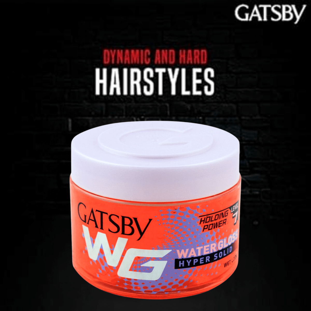 Gatsby Water Gloss Hyper Solid Holding Power 7 Hair Gel 300g - Gift Point