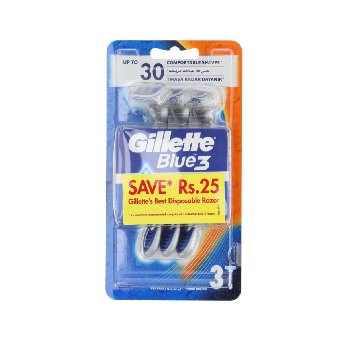 Gillette Blue 3 Comfort Cart Disposable Razor 3pcs Poland - Gift Point